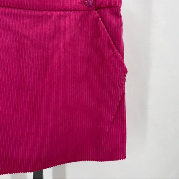 Veronica Beard magenta corduroy skirt
